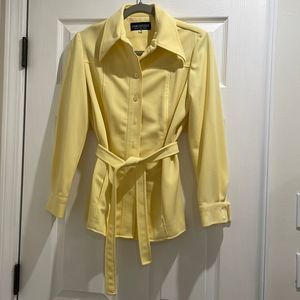 Givenchy Vintage Yellow Button Down Women’s Jacket, Medium